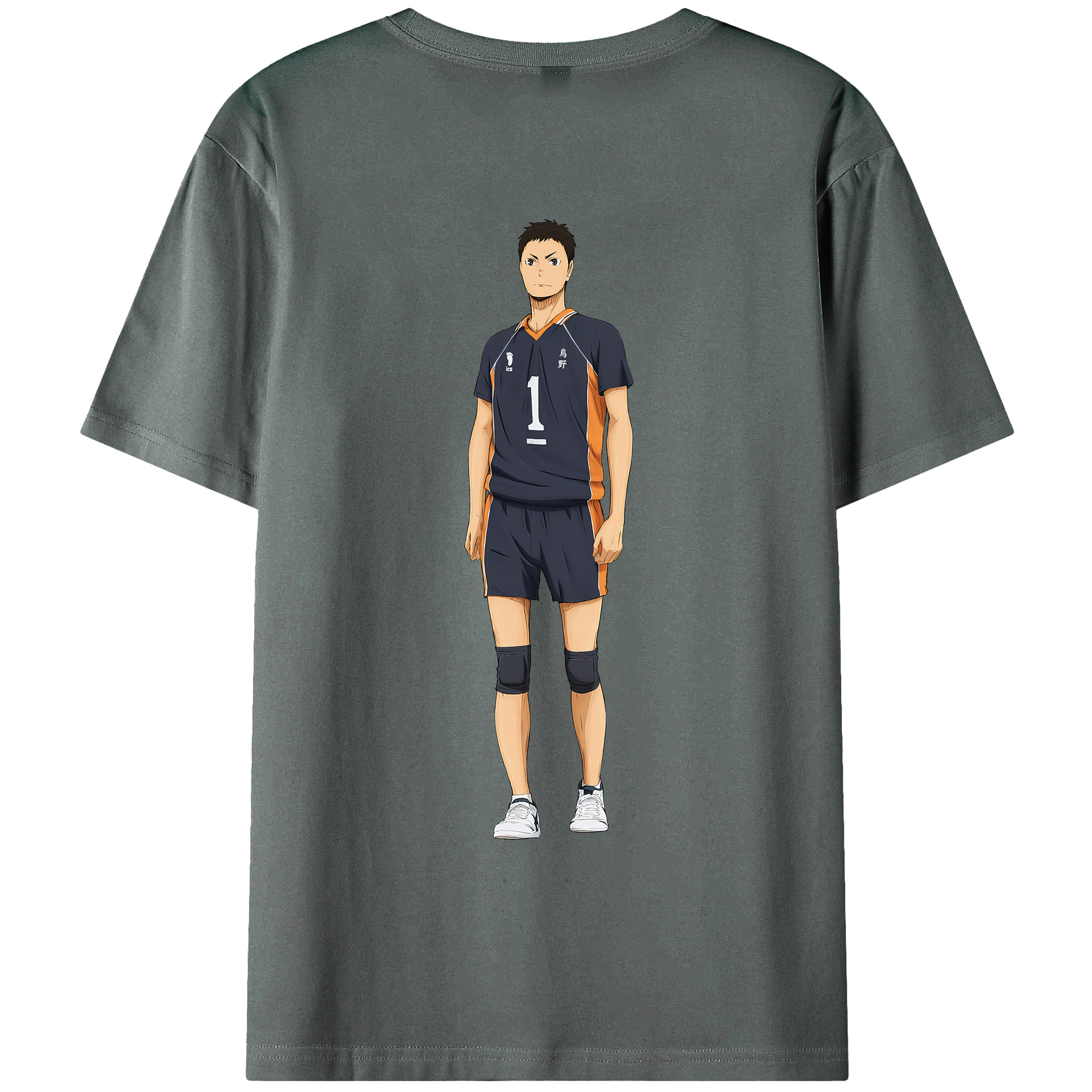 （画像用） ハイキュー!! Haikyu!! 綿100％ メンズ半袖Tシャツ（バックプリント） 通気性